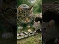 Bruh… this cat set a trap 😼 to catch its prey, you won't believe what happens next!