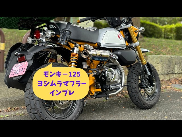 モンキー125】ヨシムラ・マフラー・インプレ - YouTube