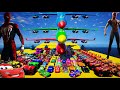 Disney Pixar Cars Ultimate Ramp Challenge 🚗 McQueen vs Jackson Storm vs Cruz | GTA 5 &amp; Spiderman