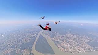 Skydiving 5 way meatball @Theskydivearchive 