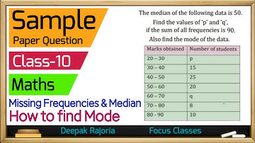 The median of the following data is 50. Find the values of ‘p’ and ‘q’, if the sum of all