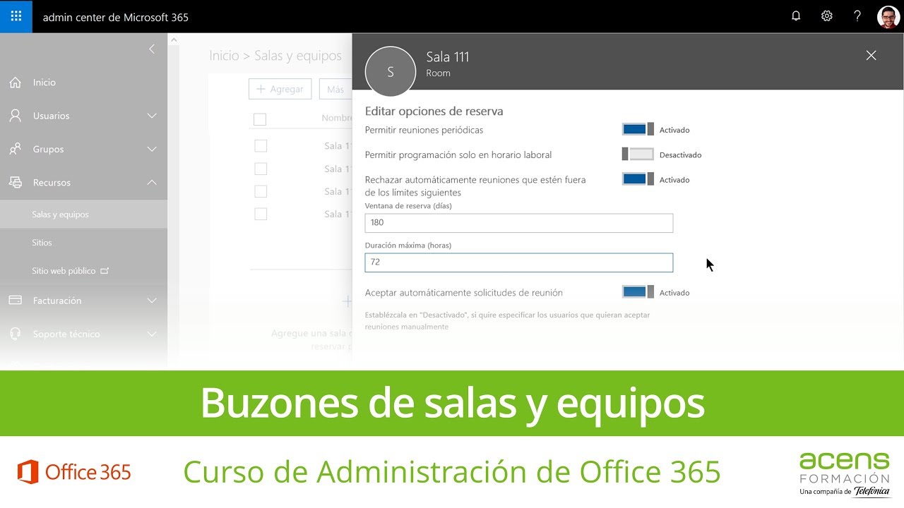 Total 82+ imagen gestion de salas office 365