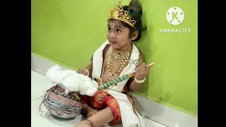 Cute Girls Radha Krishna,Achutham Keshavam Song