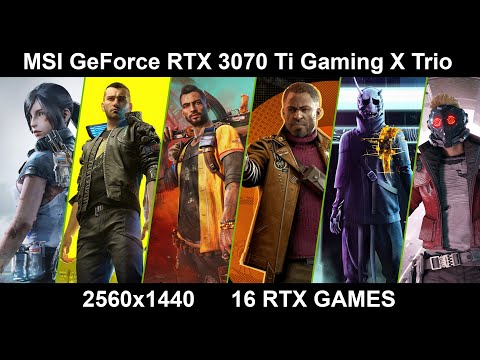 MSI GeForce RTX 3070 Ti Gaming X Trio — 16 Ray Tracing Games Gameplay Test 1440p