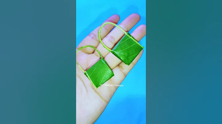 Make a Mini Bag with a Leaf 👜🛍️ #shorts #craft #leaf #shortsfeed #viralvideo #youtubeshorts #diy