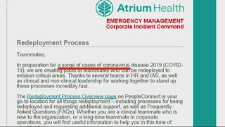 Atrium Health nurse expresses concern about hospital's deployment effort