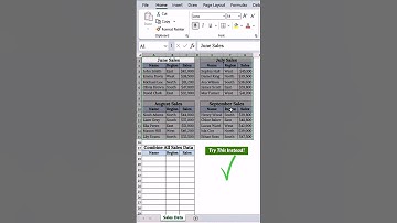 Combine Multiple Sales Tables in Seconds with Excel’s VSTACK!