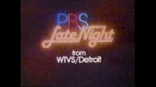 WILL Station ID/Funding Credit/PBS Late Night Intro (1982)