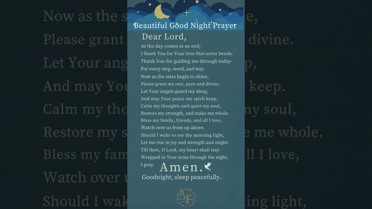 Beautiful Good Night Prayer 