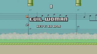 Evil Woman 🐤🎹 Easy Piano for Beginners | Flappy Bird Play-Along