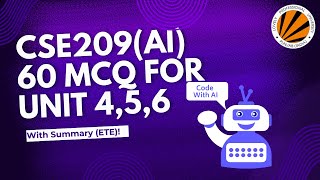 Important 60 MCQ for unit 4,5,6 | CSE209 | MCQ | Artificial Intelligence #lpuuniversity #cse #cse209