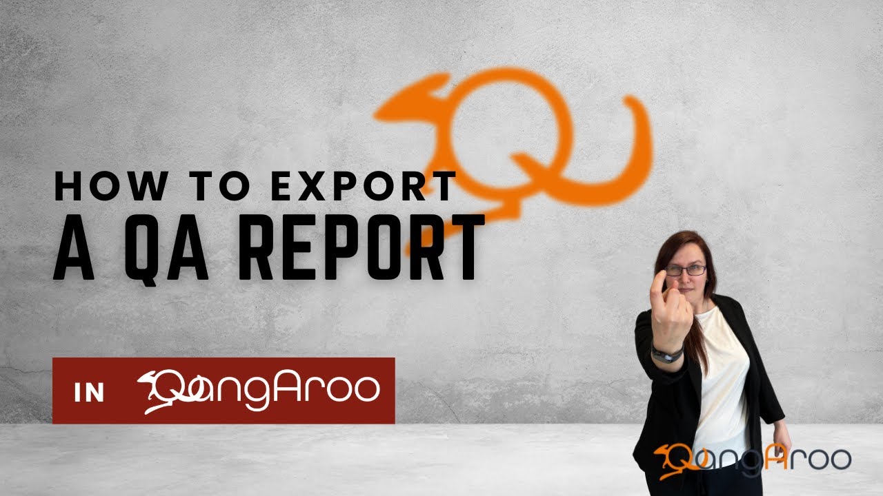 How to export a QA report