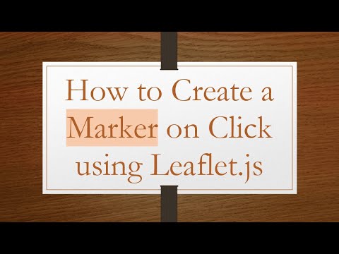 How to Create a Marker on Click using Leaflet.js