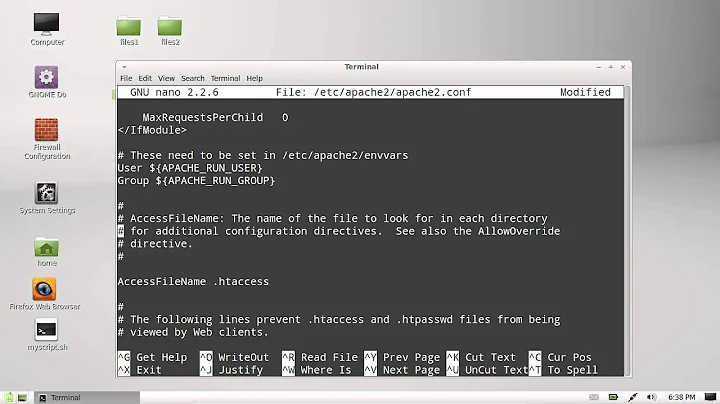 accessing & editing config files on Linux Mint 13