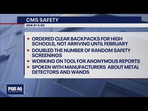 CMS addresses 'crisis of student violence,' orders clear backpacks for high schools