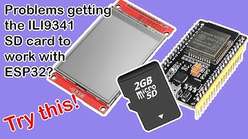 ILI9341 SD card or other problems with ESP32? Try this.