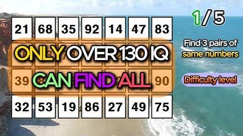 Vind 3 paren identieke getallen/WAT IS JE SCORE?/Dementiepreventiequizzen/Tests.302