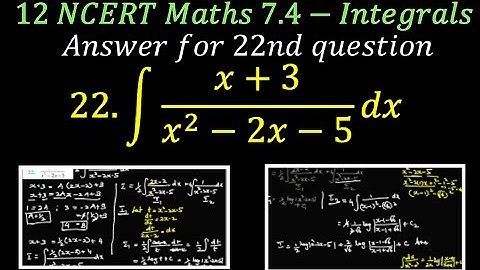 Integration of x+3/𝑥^2-2x-5 dx /NCERT Maths/Integrals/7.4 Exercise/22nd  question