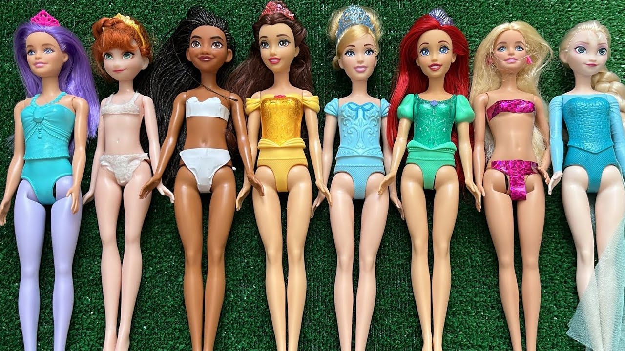 Disney Princess Doll Makeover DIY Miniature Ideas for Barbies  wig, Dress, Faceup,and More! DIY 1