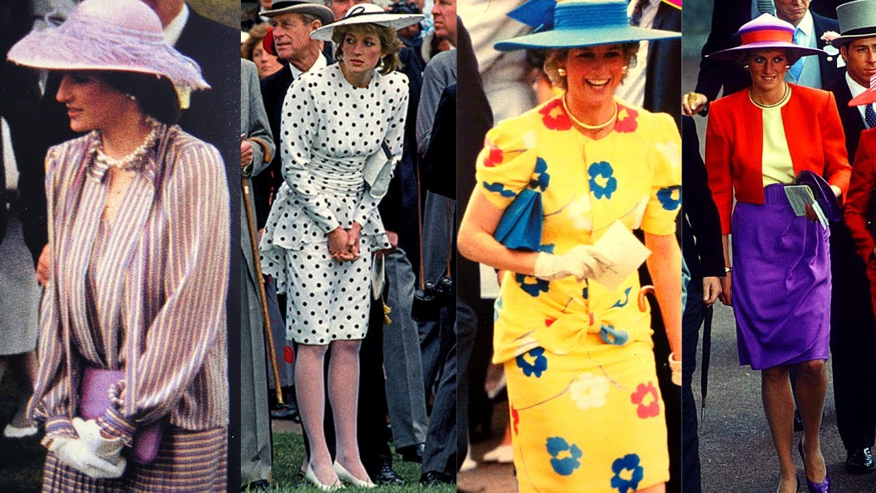 Princess Diana at all Royal Ascots - the 80s fashion - YouTube