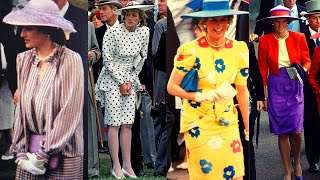 Princess Diana at all Royal Ascots - the 80s fashion