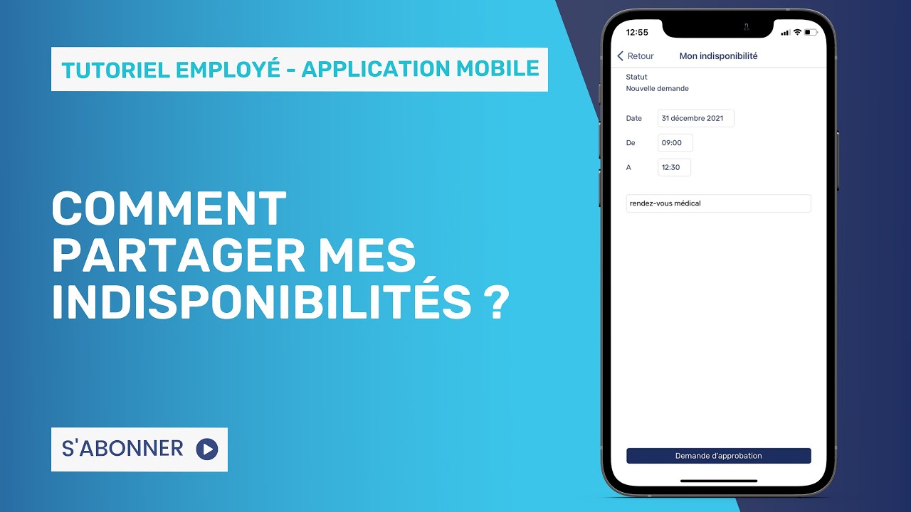 EMPREZ | Partager mes indisponibilités - Application mobile