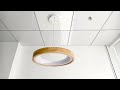 VAXLAMP Wood Acrylic Ring Pendant Chandelier