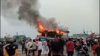 Kapal Kebakaran Di Jongor Tegal Sore .Minggu 6 Juli 2025.#anoypro #Tegalsari