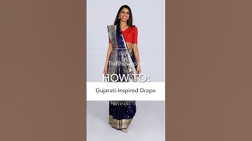 Gujarati Inspired Drape | Different typed of saree wearing styles | how to wear saree | #shorts