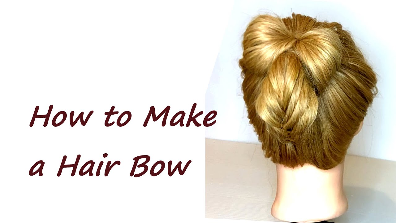 Как сделать красивый бантик из волос CUTE HAIR BOW HAIRSTYLE TUTORIAL
