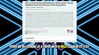 Error-Free Linear Attention is a Free Lunch: Exact Solution from Continuous-Time Dynamics (Dec 2025)