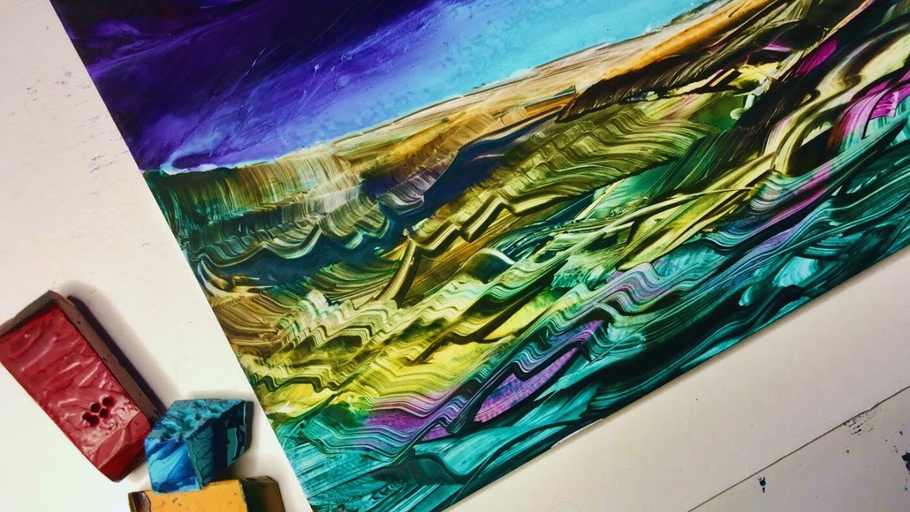 QUICK & EASY/ How To Paint Abstract Landscape In Minutes YouTube