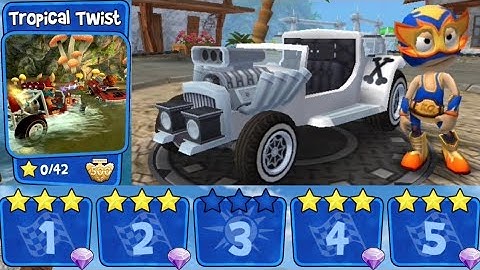Beach Buggy Racing - Android gameplay | shortcut - Tropical Twist - level 1 to 5