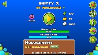 Geometry Dash - 'Sh#tty X' 100% Complete.