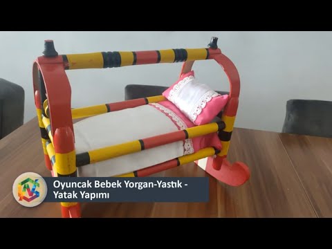 Kızımın Oyuncak Bebeği için Yatak-Yorgan-Yastık Diktim