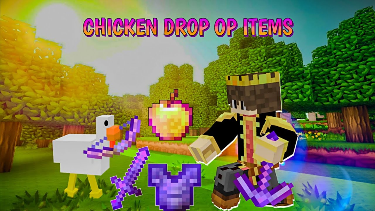 MINECRAFT But CHICKEN Drop Op Items | Minecraft 100 days ...