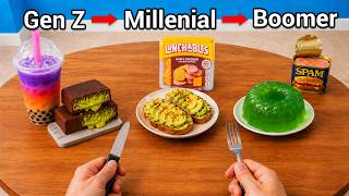 I Ate Every Generation's Food For 5 Days, But The Generation Gets Older Every Day