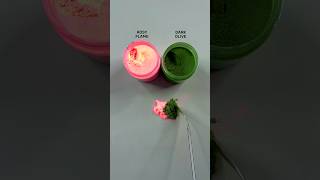 Watch Rosy Flame and Dark Olive Collide #colormixing #satisfying