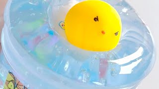 ASMR Clear Slime Angry Chick