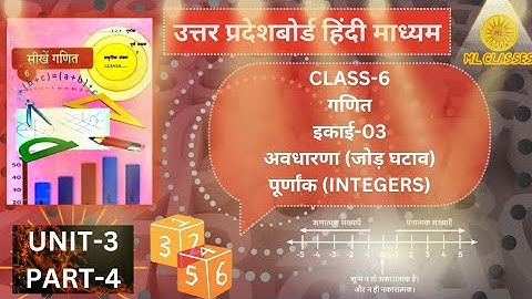 Up Board Class 6 Maths Integers || कक्षा 6 गणित पूर्णांक || ML CLASSES @MLCLASSES1