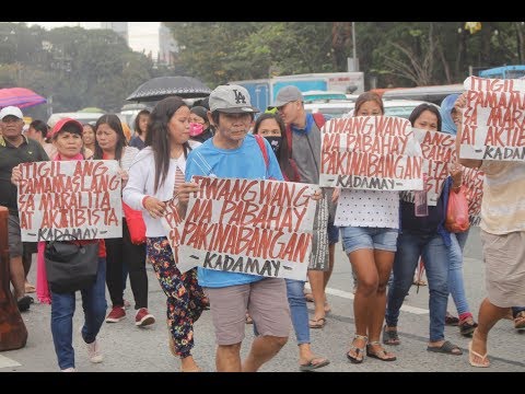 Kadamay members knock on NHA gates in QC