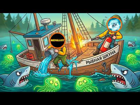 КВАНТУМЕЦ И МЕДАЛИСТ НА ДЫРЯВОЙ ЛОДКЕ ИЩУТ ЗОЛОТУЮ РЫБКУ!