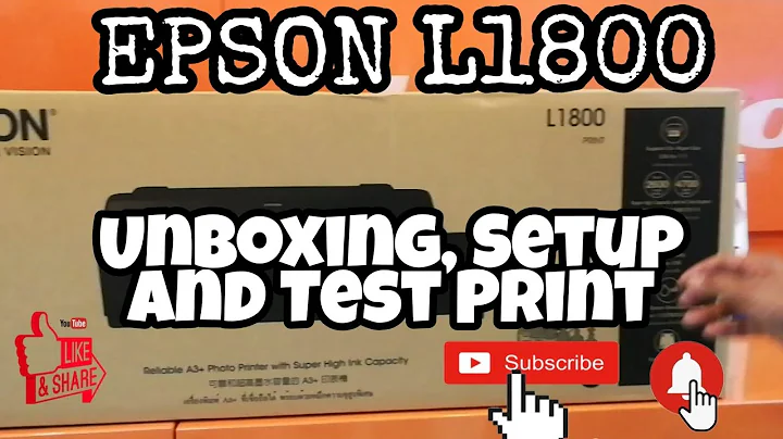 Unboxing Epson L1800, How to Setup, Test Print paper | A3 photo | Price | English