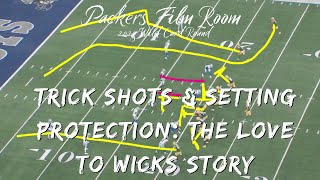Packers Film Room: Trick Shots & Setting Protection - The Love-to-Wicks Story, 2023 Wild Card