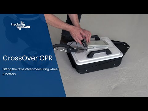 ImpulseRadar   Fitting the CrossOver Measuring Wheel & Battery to the CrossOver GPR antenna.