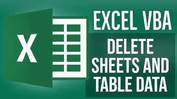 Excel VBA Tutorial for Beginners 18 - Delete Sheets and Table Data in MS Excel