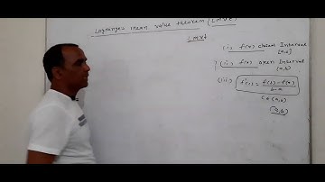 Lagrange,s mean value Theorem (12th  class exercise 7.6 Q. 01)