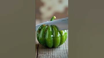 Cutting a Caramel Pumpkin with Hard Sugar Shell in Ultra-Realistic HD | Surprisingly Satisfying 🤔