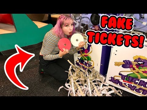 using-fake-tickets-at-chuck-e.-cheese-100%-arcade-hacks