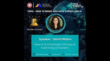 How to Break into Data Science and AI with Smriti Mishra | Live Session at BIT Mesra
